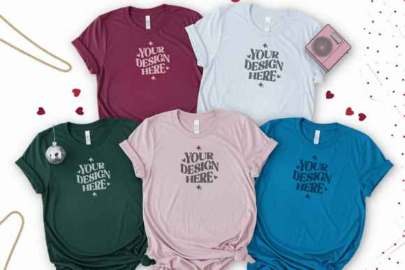 BC3001 Valentine Group T-shirt Mockup 27