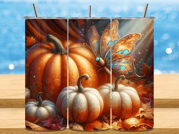 Butterfly White Pumpkins Fall Tumbler: A Stylish and Practical Choice for Modern Creators