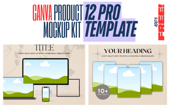 Canva Product Mockup Kit 12 Pro Templat