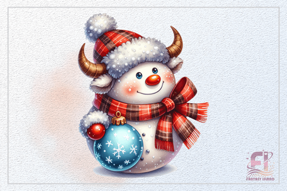 Christmas Cute Cow White Winter Calf PNG