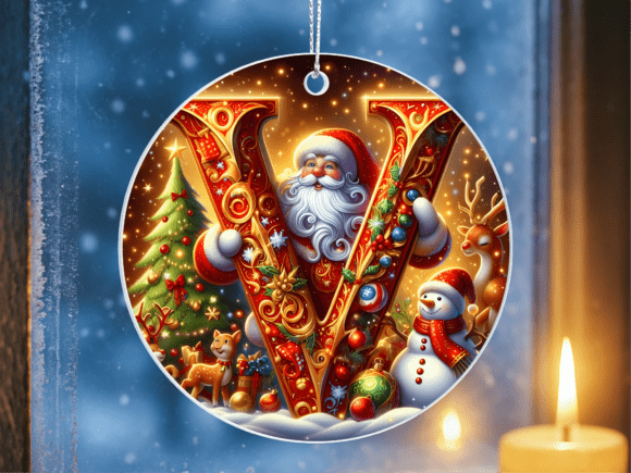Christmas V Letter Santa Claus Ornament: A Creative and Practical Holiday Design
