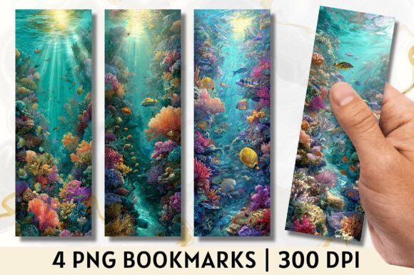 Colorful Deep Sea Coral Reef Bookmark