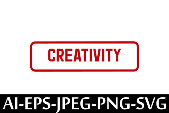 CREATIVITY Rubber Stamp Design Vector