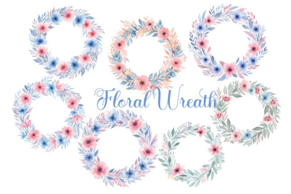 Cute Watercolor Floral Wreath: A Versatile Design for Creative Projects