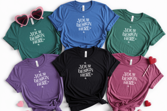Enhance Your Creative Projects with the BC3001 Christmas Group T-shirt Mockup 1
