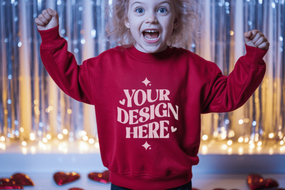 Gildan 18000B Kids Valentine Mockup 18: A Creative Tool for Designers and Businesses