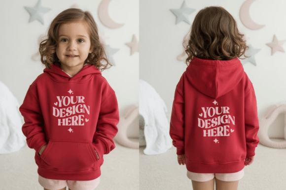 Gildan 18500B Front and Back Mockup 23