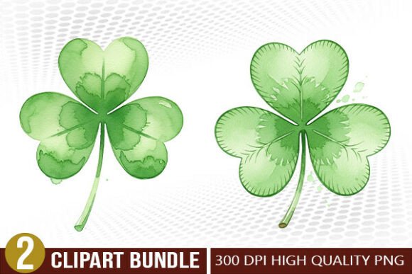 Green Clover Leaf PNG Clipart Set: A Versatile Resource for Creative Projects
