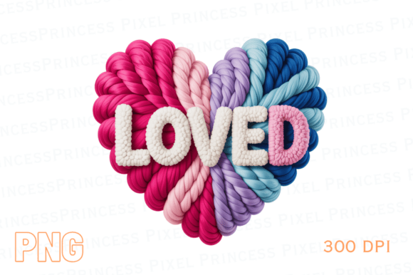 Hand Knit Look Valentine Heart PNG Faux: A Versatile Digital Design for Creative Projects