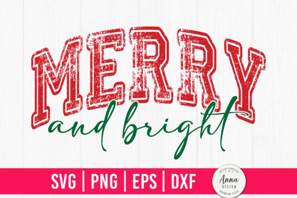 Merry and Bright SVG, Christmas SVG