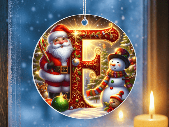 Merry Santa Letter F Snowman Ornament: A Versatile Design for Creative Projects