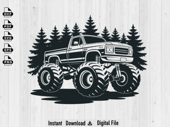 Monster Truck Breaking Wall SVG