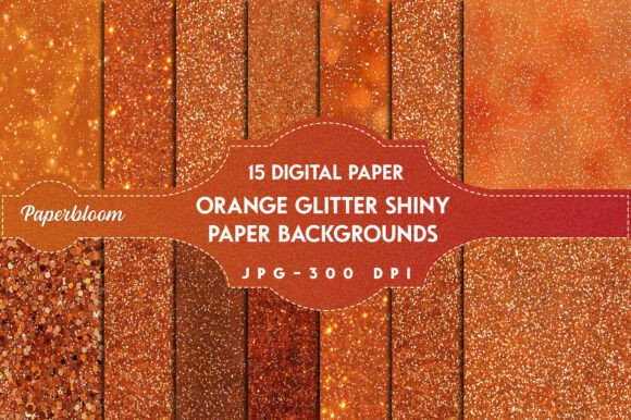 Orange Glitter Shiny Paper Backgrounds: Add Sparkle and Style to Your Creative Projects