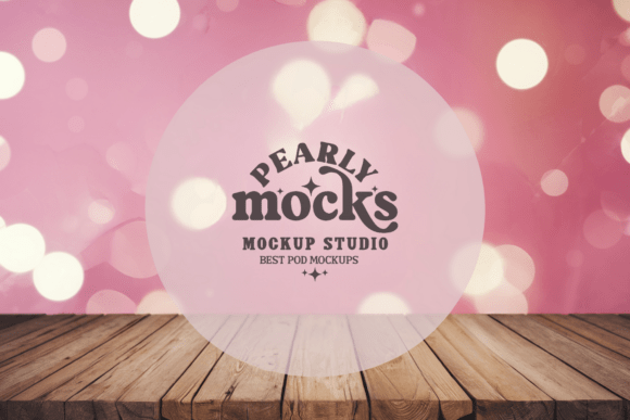 Pink Bokeh Valentine Background Mockup