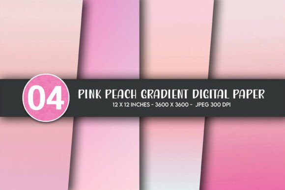 Pink Peach Gradient Digital Paper: A Versatile Design for Creative Projects