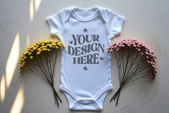 Rabbit Skins 4400 Baby Bodysuit Mockup 8