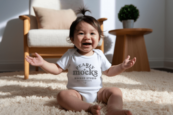 Rabbit Skins 4424 Baby Bodysuit Mockup: Transform Your Designs with Professional Visuals