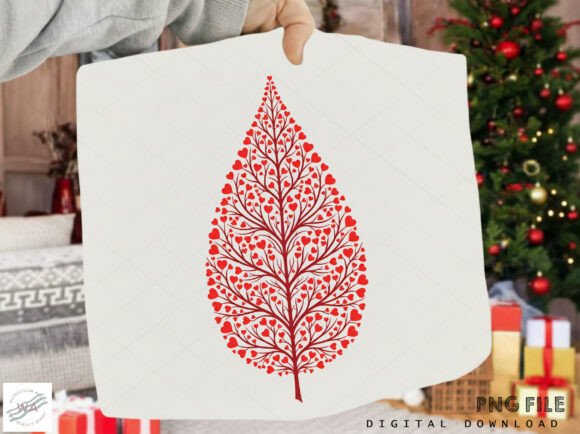 Red Heart Leaf PNG: Creative Design for Every Project