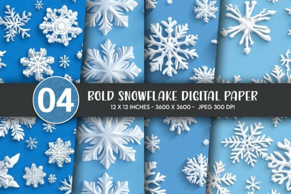 Revolutionizing Creative Expression with Bold Snowflake Digital Paper