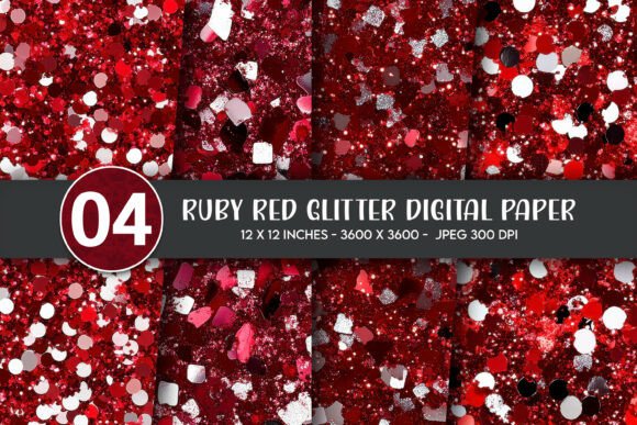 Ruby Red Glitter Digital Paper: A Strategic Tool for Creative Expression and Branding