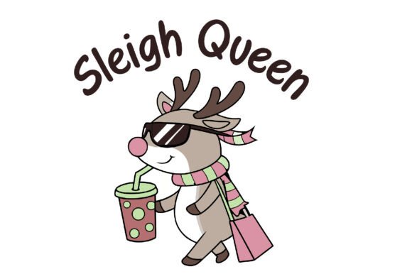 Sleigh Queen Christmas PNG: A Versatile Design for Creative Projects