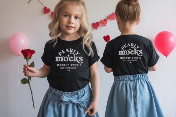 Valentine BC3001T Kids T-Shirt Mockup 40