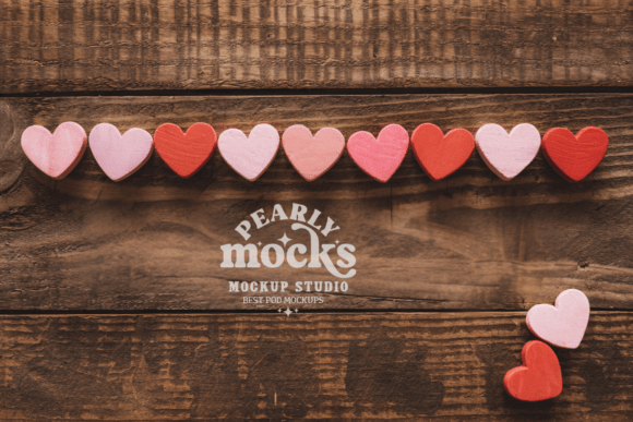 Valentine Flat Lay Background Mockup 20