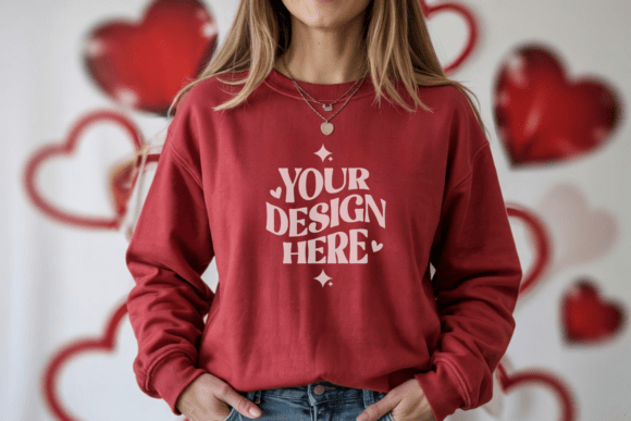 Valentine Gildan 18000 Red Mockup 23: A Creative Tool for Designers and Businesses