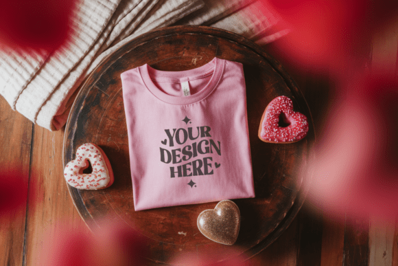 Valentine s Day Flat Lay Shirt Mockup 29