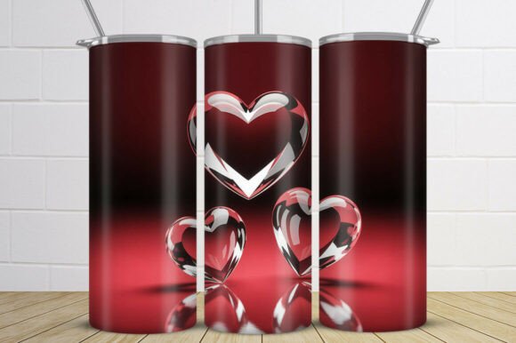 Valentine’s Day Glass Heart Tumbler PNG: A Strategic Design for Romantic and Commercial Success