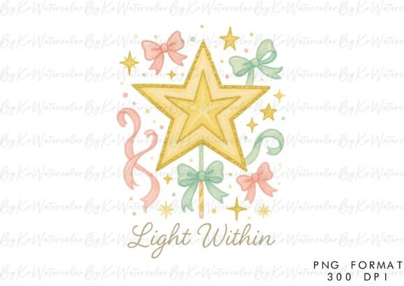 Watercolor Christmas Star Light PNG: A Versatile Digital Art for All Your Creative Needs