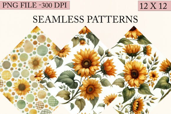 Watercolor Sunflower Seamless Pattern: A Versatile Design for Creative Projects